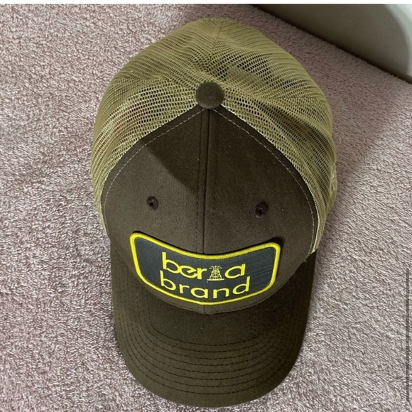 The Classics Brown Berta Brand Mesh Back Snap Back Trucker Hat - Picture 8 of 12